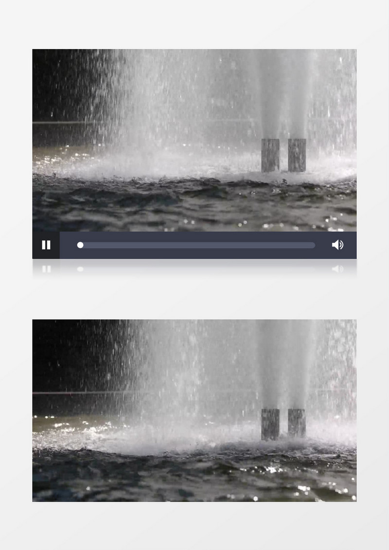 高清实拍喷泉喷起水柱溅落起许多的小水滴实拍视频素材