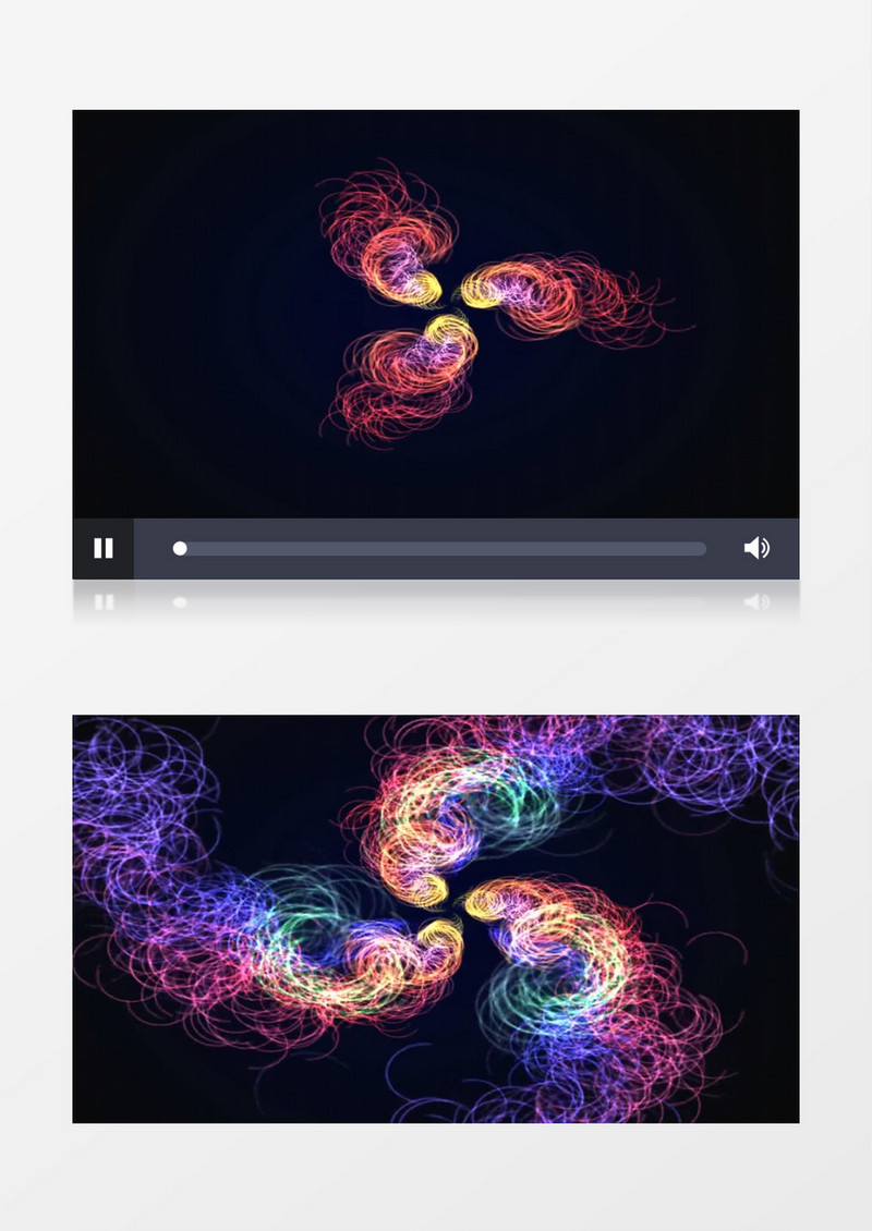 七彩旋转螺纹抽象图形视频素材