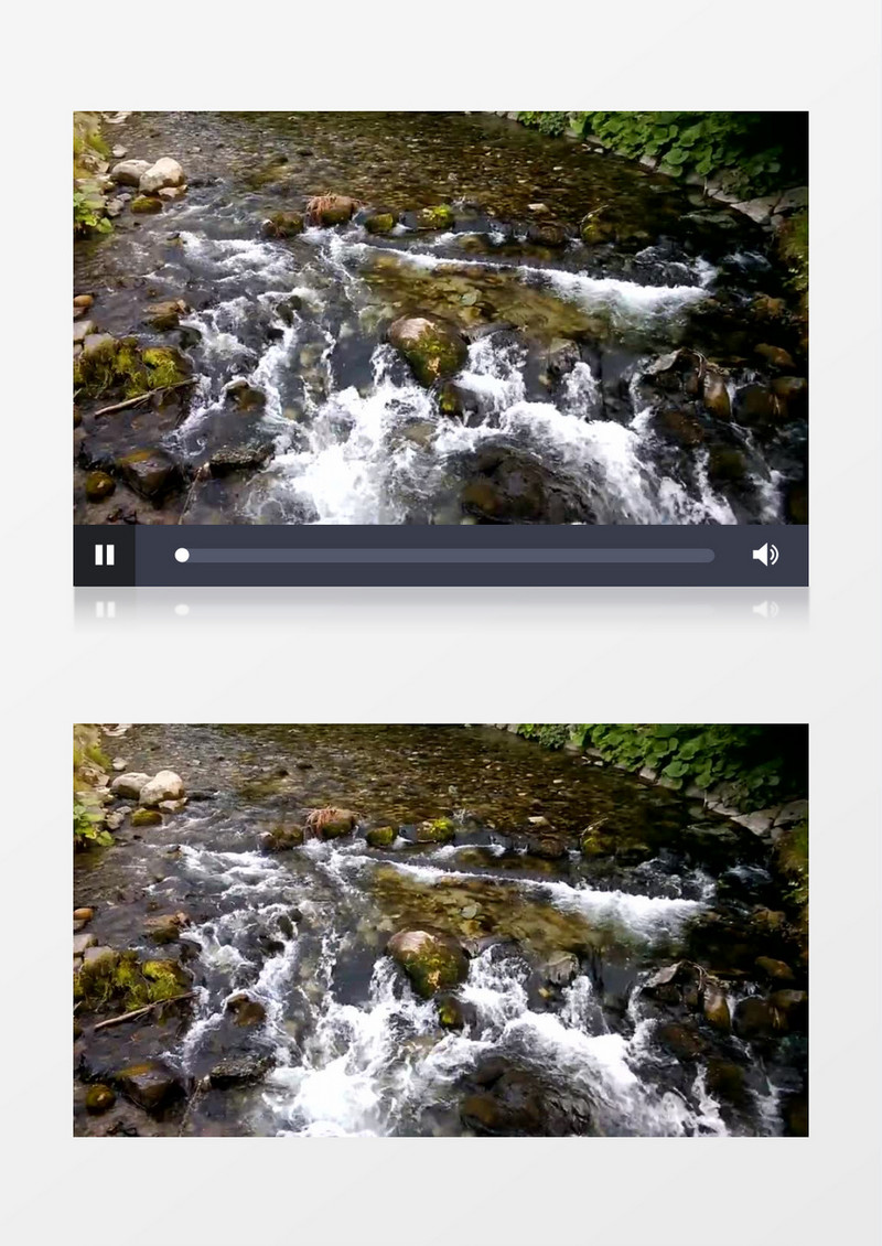 宁静清澈小溪流水景观实拍视频素材