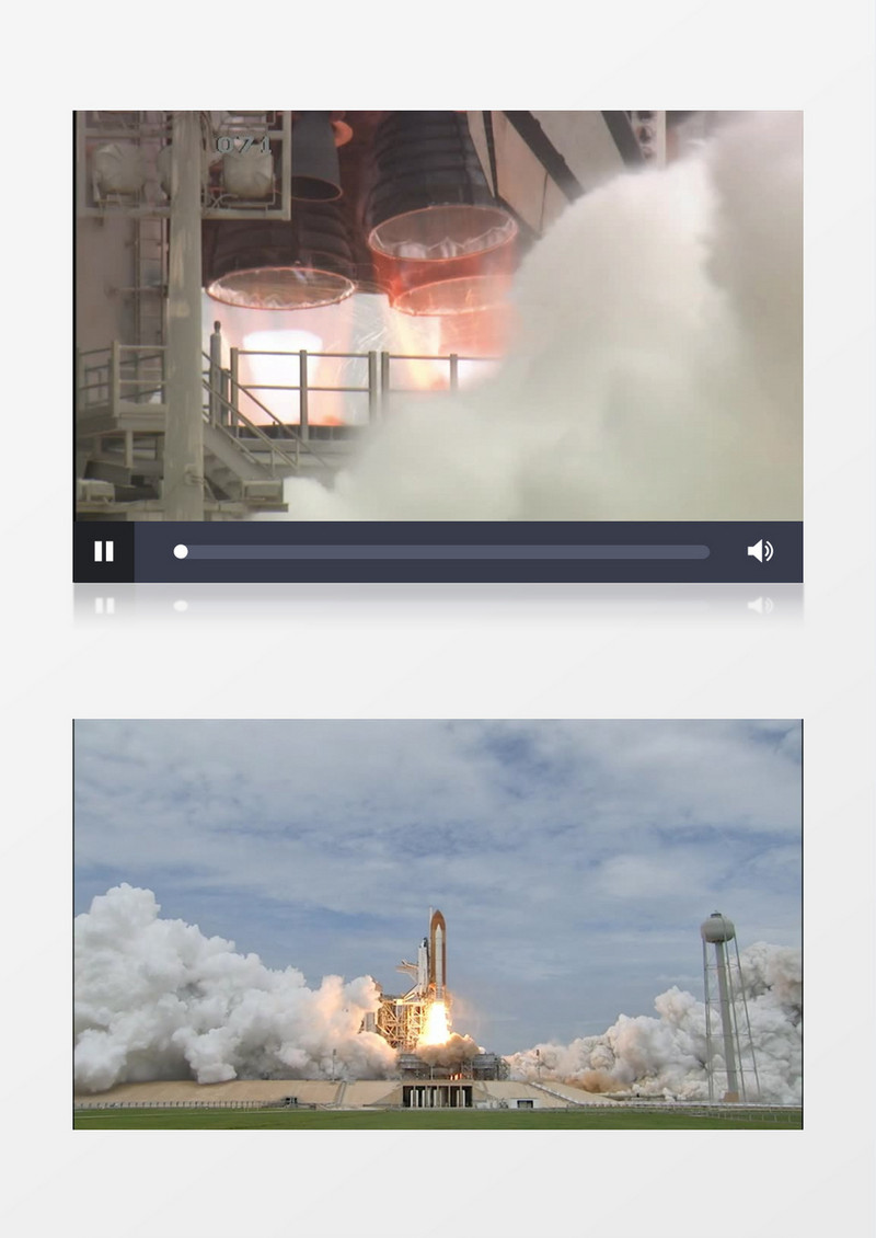 太空探索宇航员火箭升空实拍视频素材