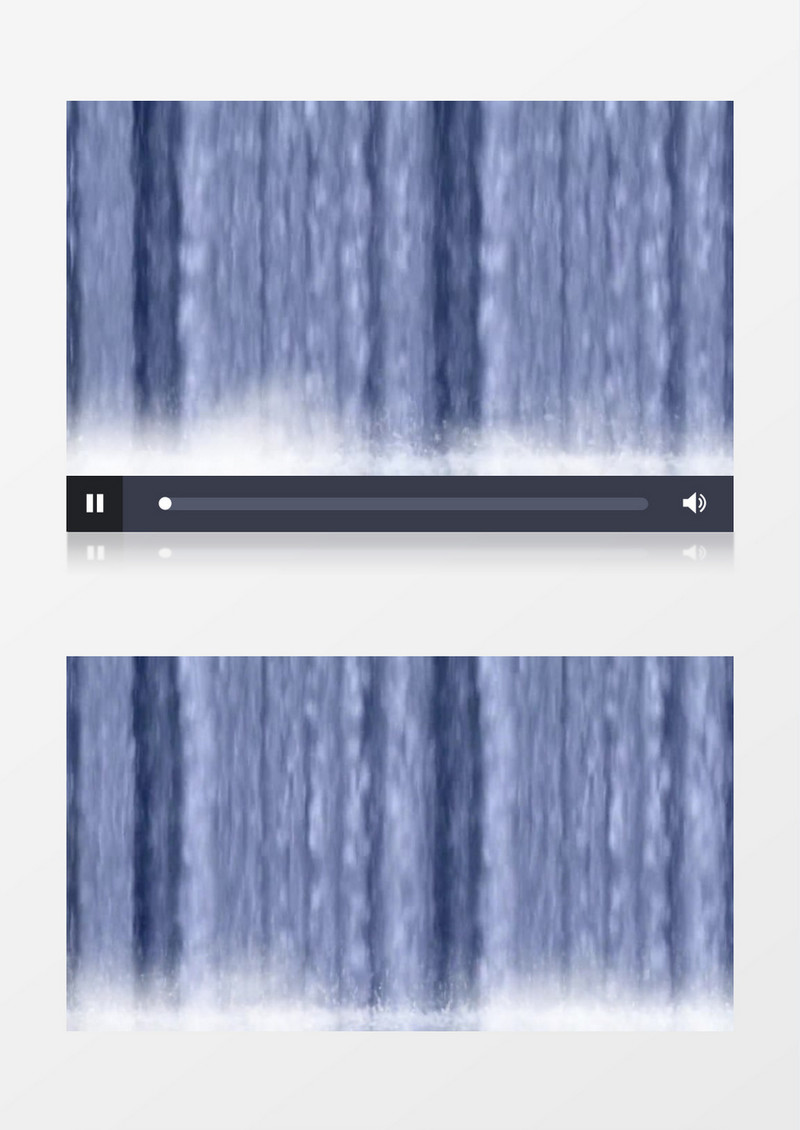 自然景色蓝色瀑布流水实拍视频素材