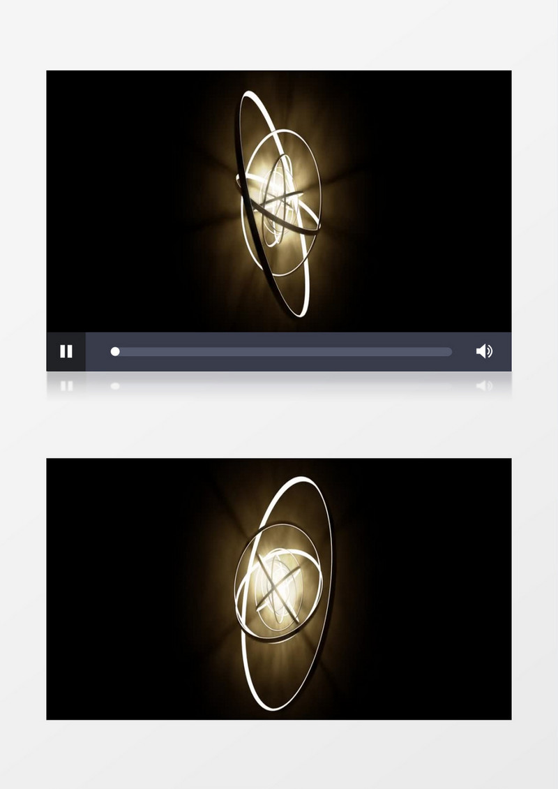 3D圆环立体旋转MP4视频素材