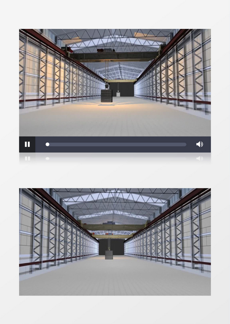 双梁行车与风力发电三维可视化模型实拍视频素材