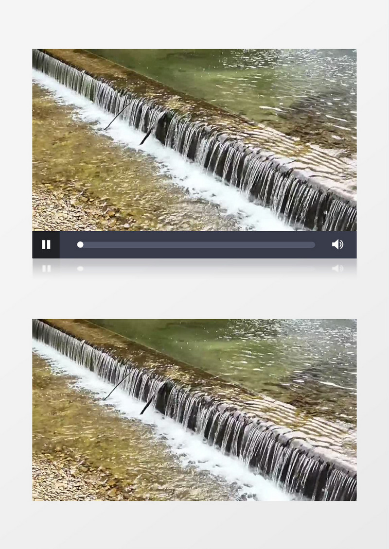 溢流水面近距离高清实拍视频素材