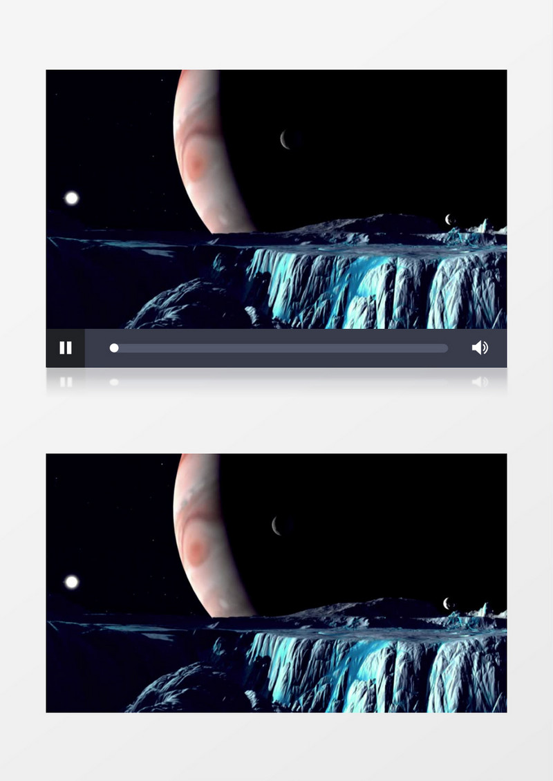4D新月球科幻背景动态图视频素材