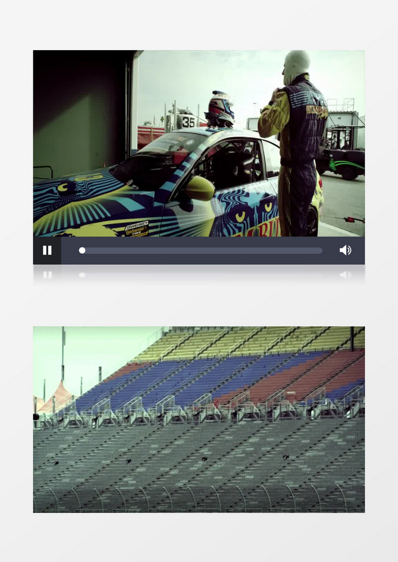 赛车场远景赛车手赛车跑道视频视频素材