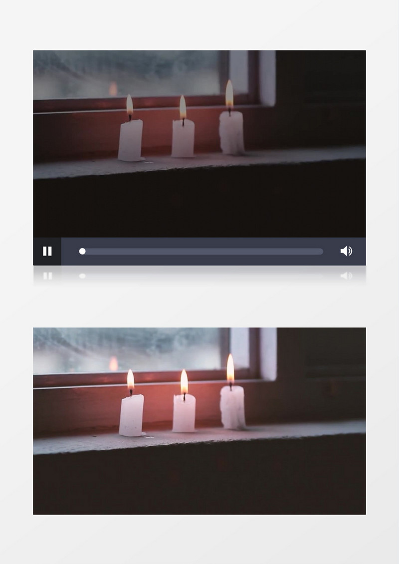 近距离拍摄男子吹灭窗台上燃烧的蜡烛实拍视频素材
