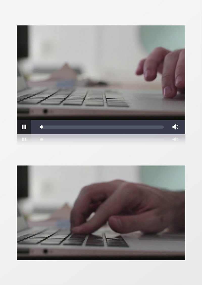 单手操作电脑在键盘打字视频素材