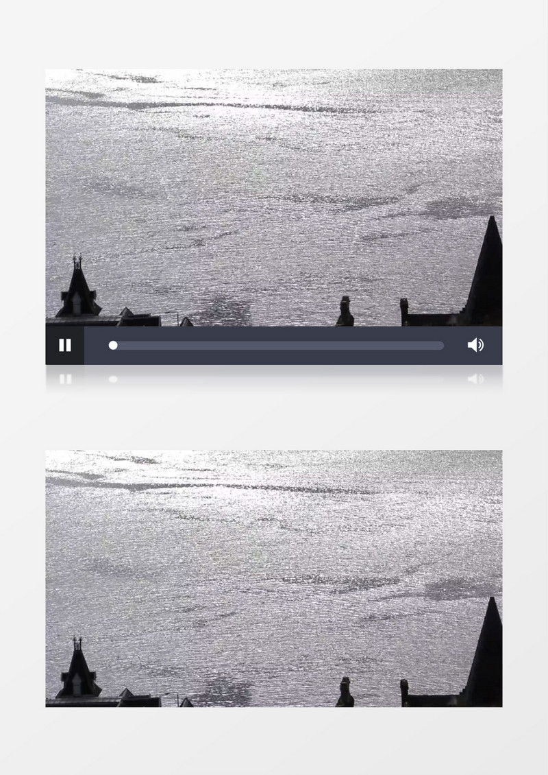 高清拍摄屋顶海边海岸线海滩涟漪波光粼粼实拍视频素材