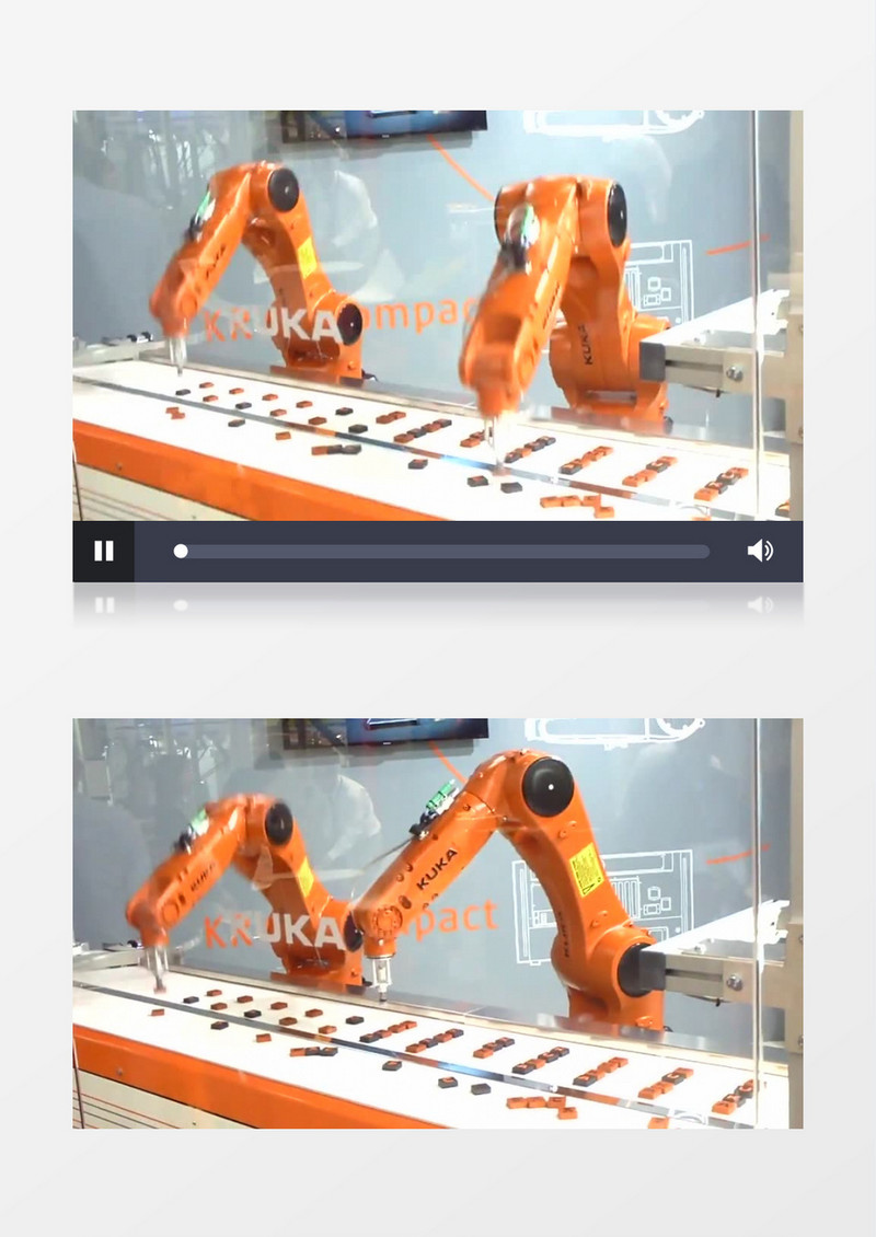 机器人自动化运转实拍视频