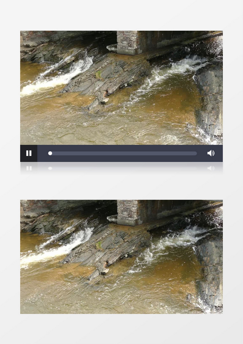  布鲁克户外河流潺潺流动实拍视频