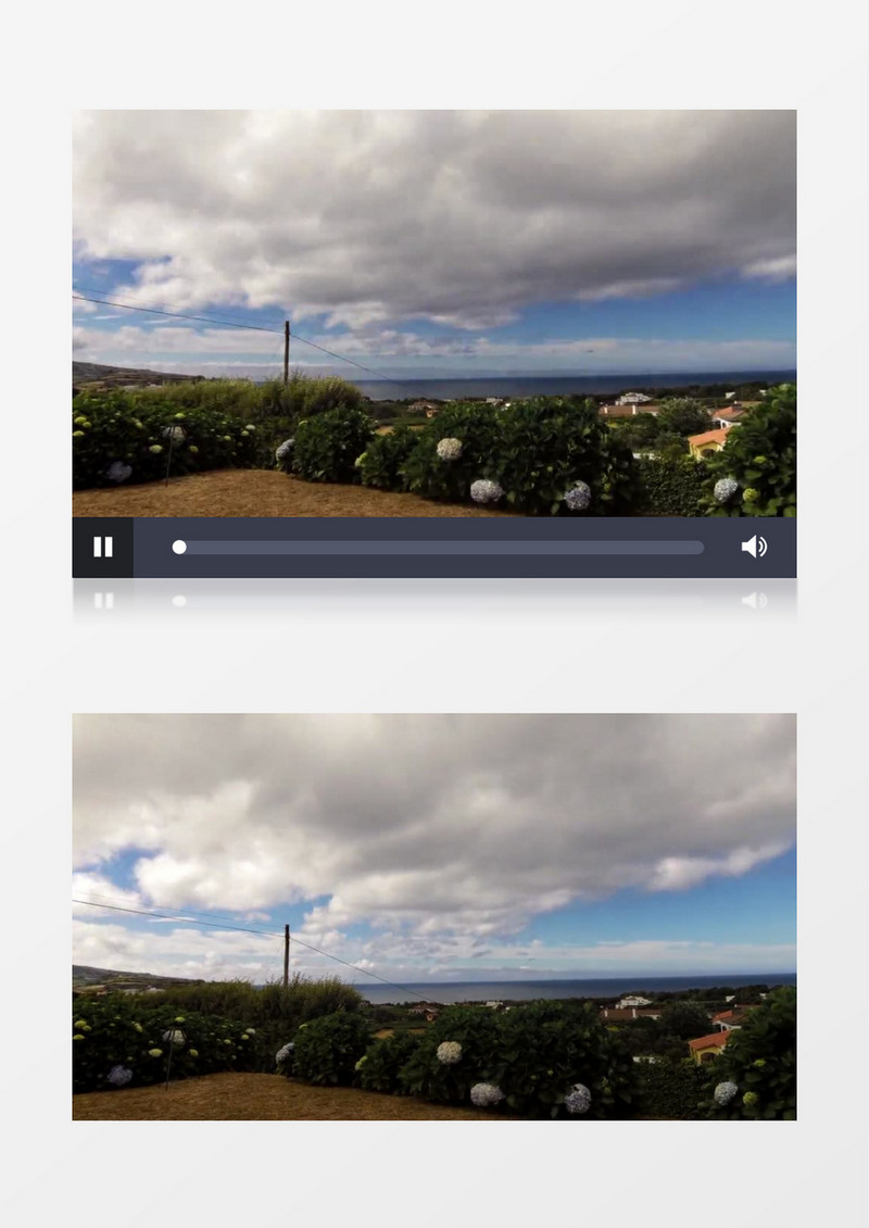 快速高清拍摄蓝天白云自然景观实拍视频素材