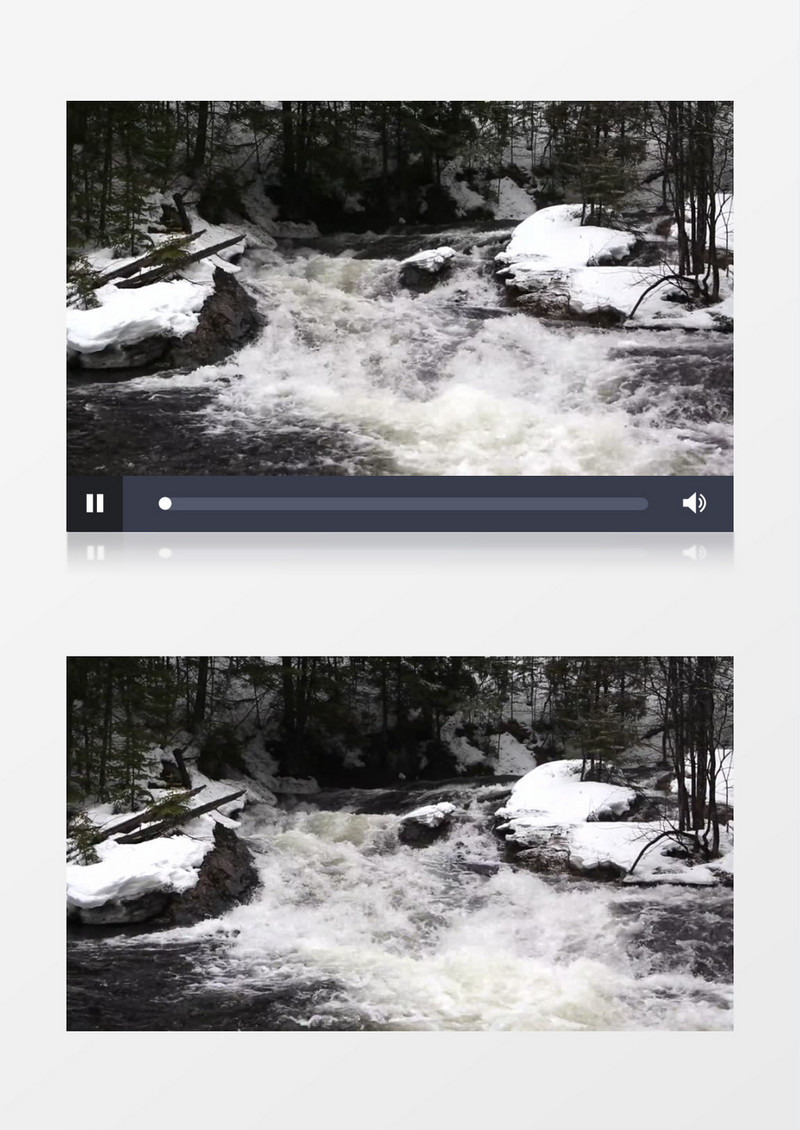 高清拍摄户外冬天冬季博尔德大瀑布河流积雪实拍视频素材