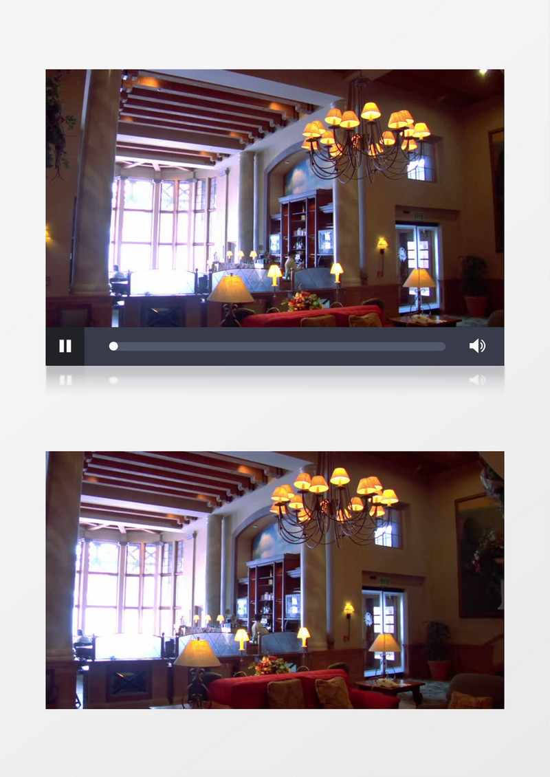 高清拍摄室内欧洲欧式风格酒店餐厅壁炉炉火实拍视频素材