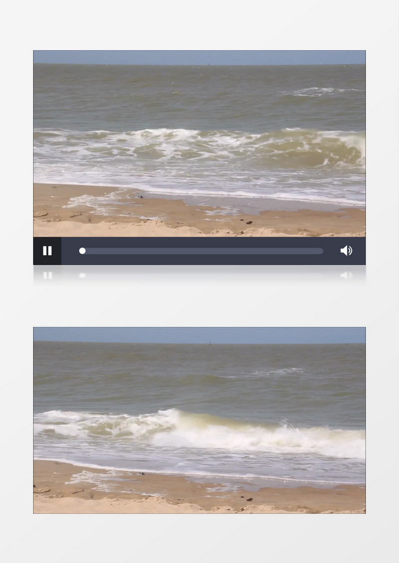 高清近距离拍摄海边海洋海岸沙滩海浪实拍视频素材