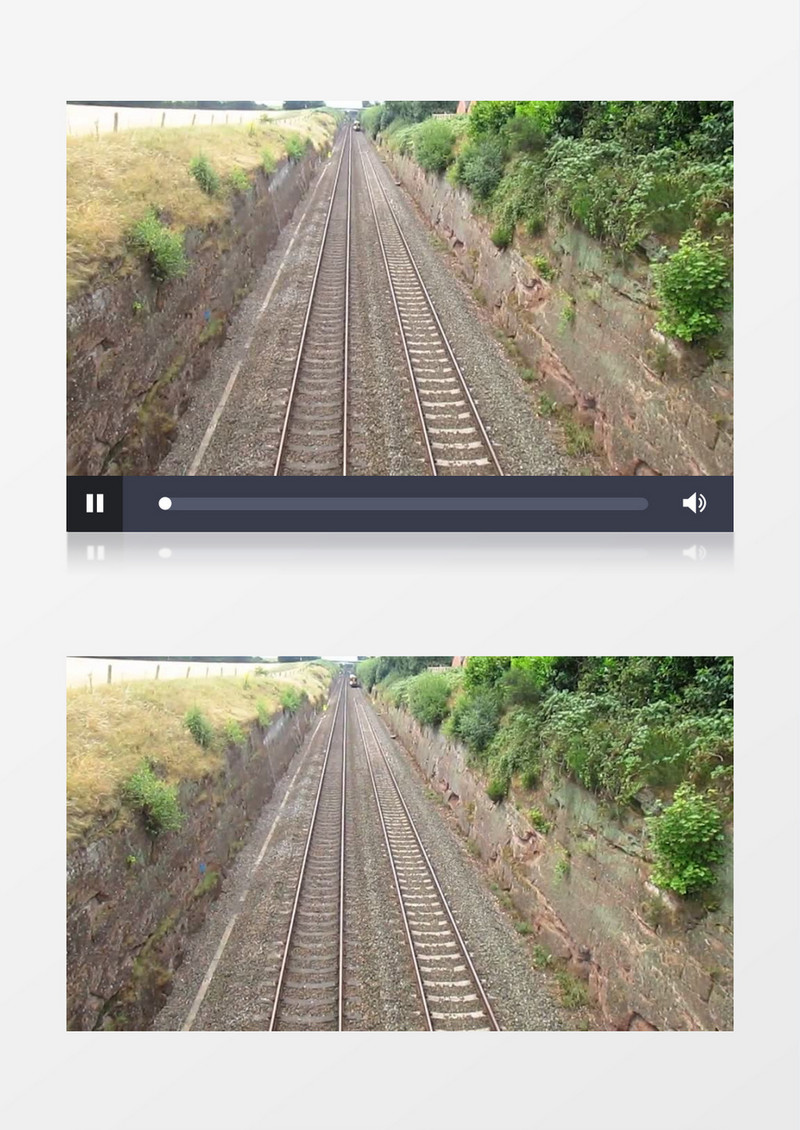高清拍摄城市交通铁路高铁火车驶过实拍视频素材