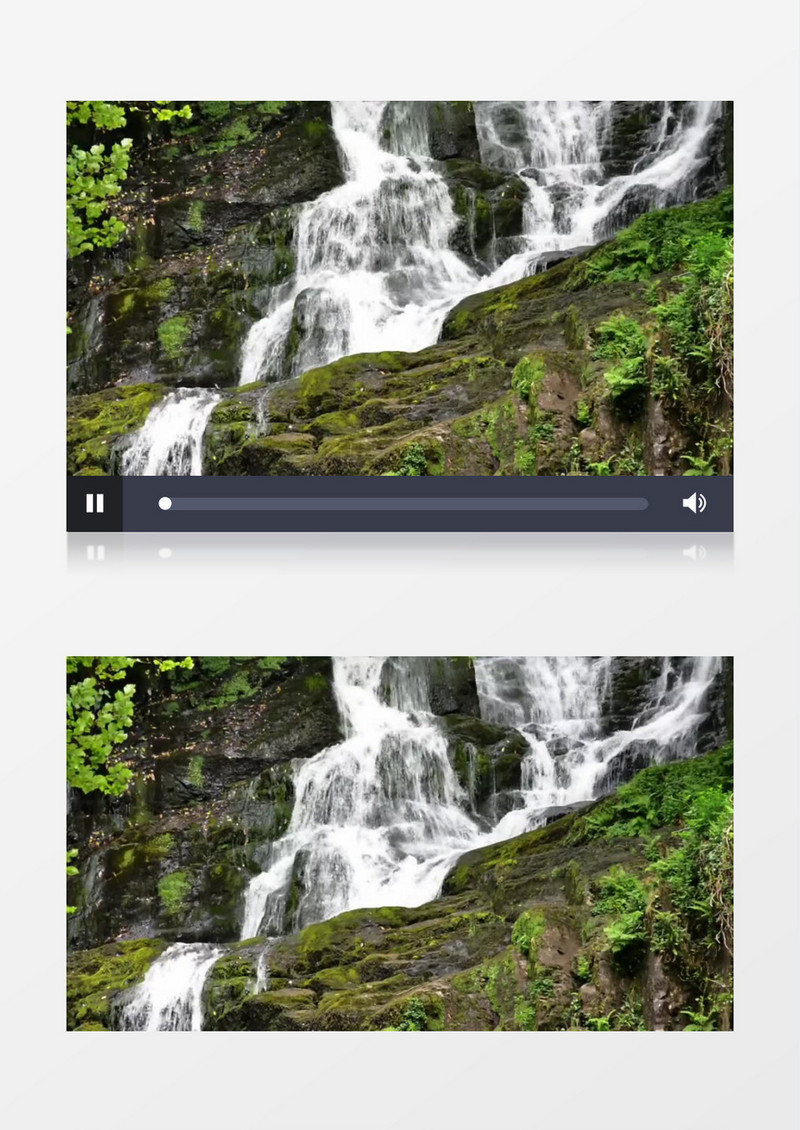 高清拍摄国家公园森林瀑布绿色植被实拍视频素材