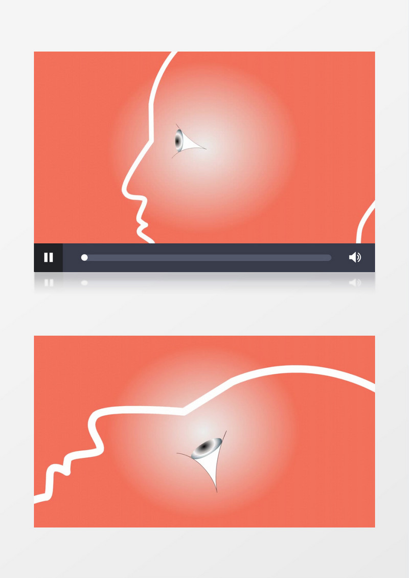 动画模拟演示人体头部眼球医疗手术视频素材