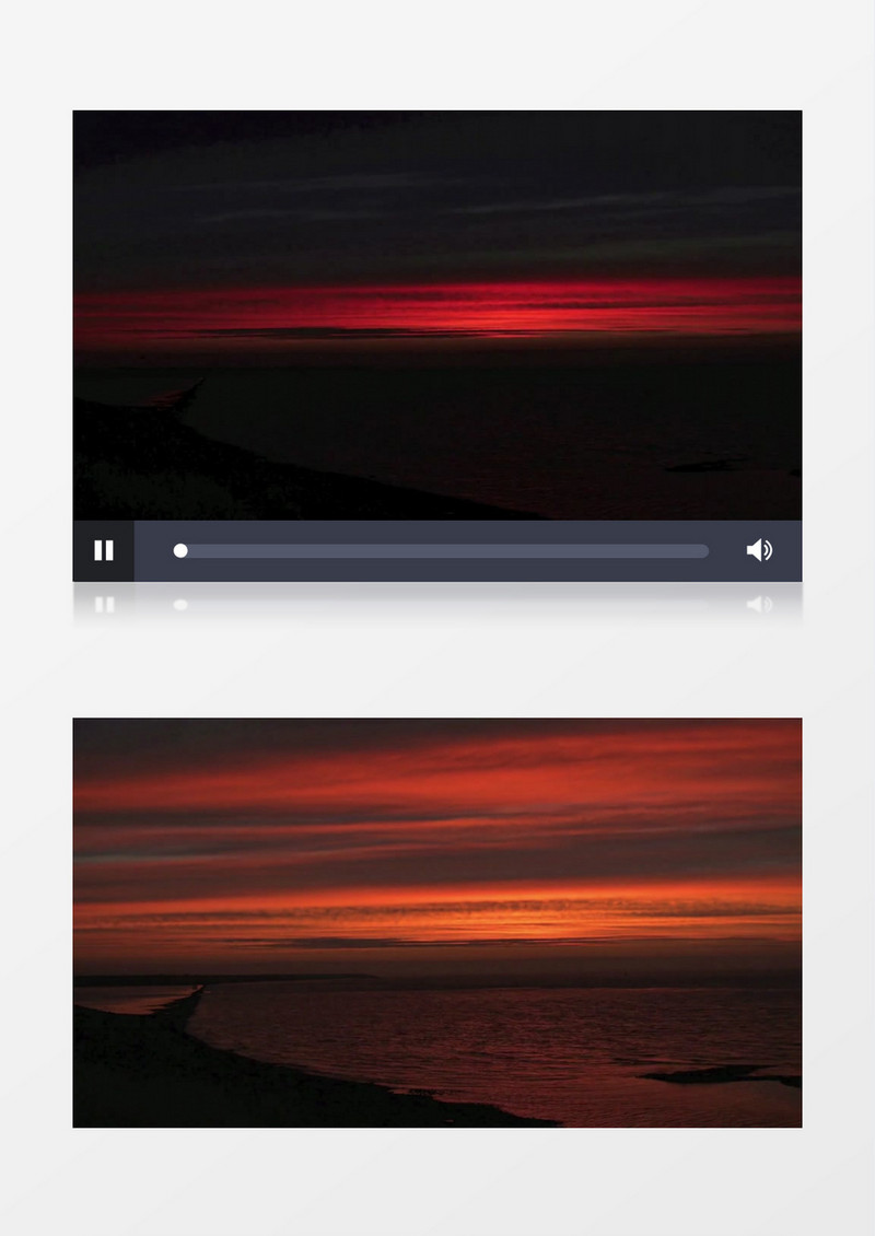 北海海滩日出日落美景实拍视频