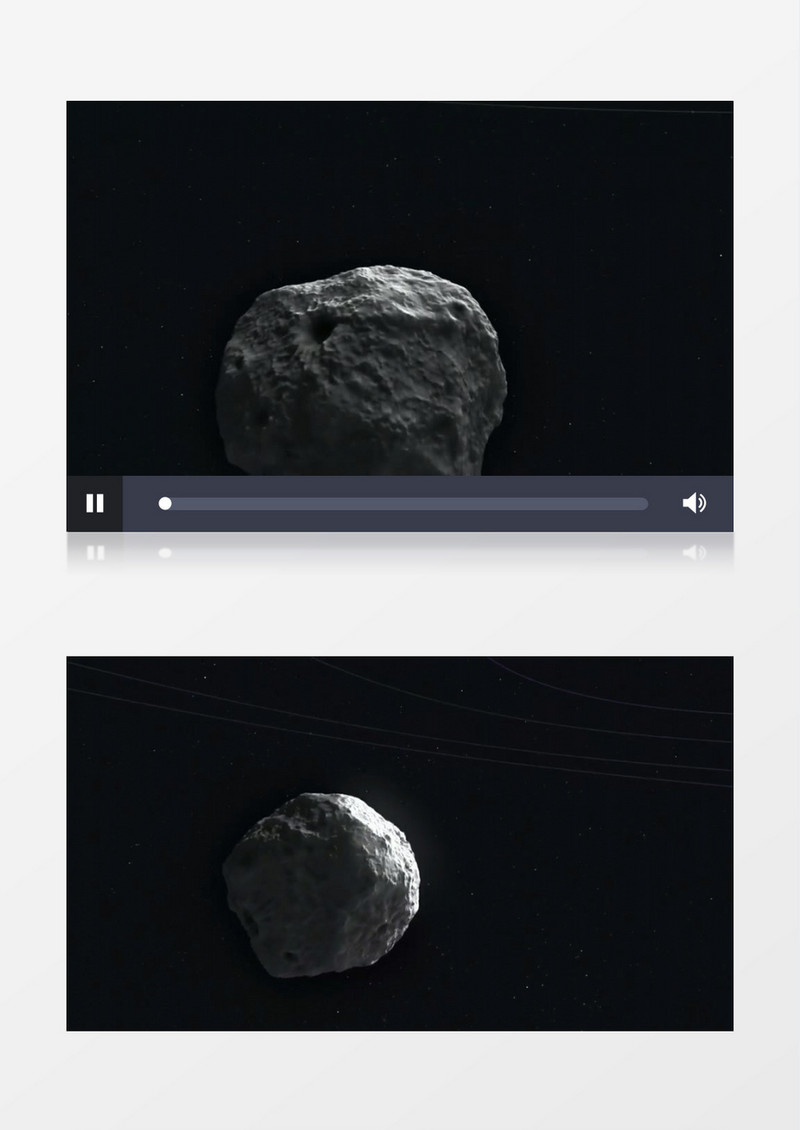 3D动画抽象模拟太空宇宙中行星彗星运动轨道视频素材