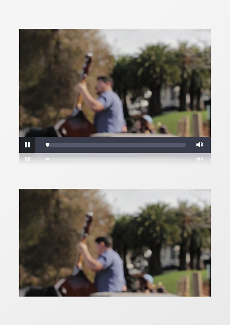 公园大提琴演奏实拍视频素材