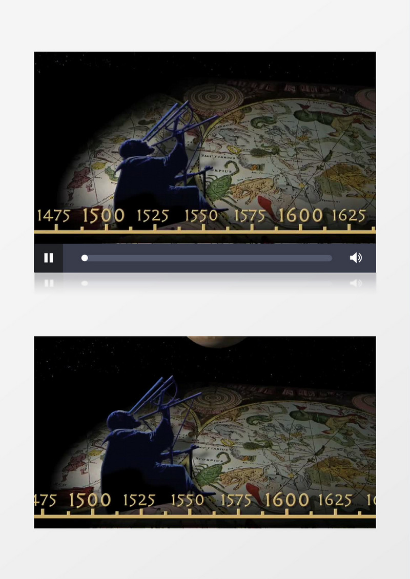 3D动画抽象科学家观察员望远镜探索土星行星视频素材