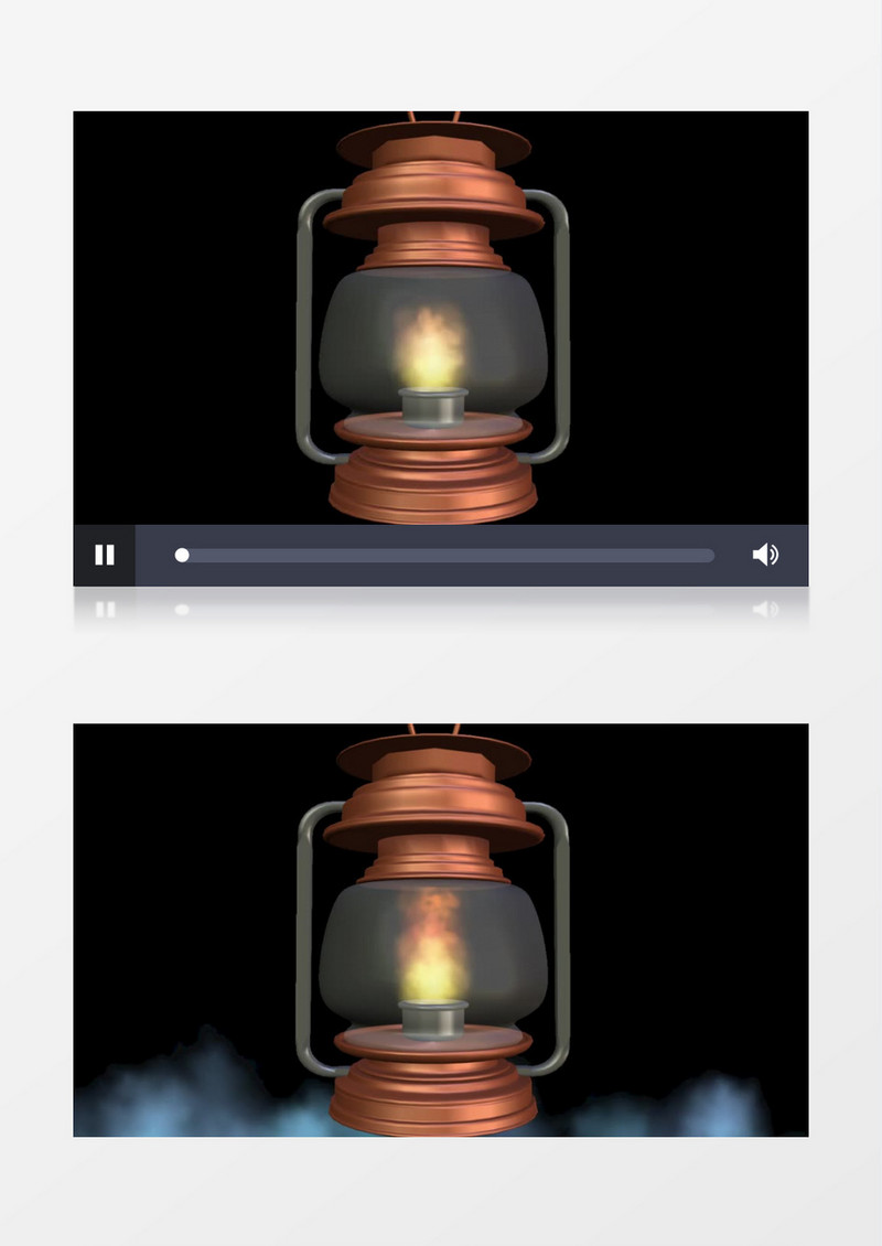 3D动画高清抽象大雾天气油灯点燃燃烧视频素材