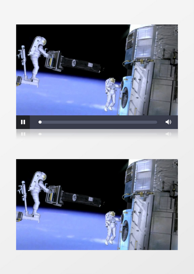 美国航空航天局宇航员空间探索修理空间站视频素材