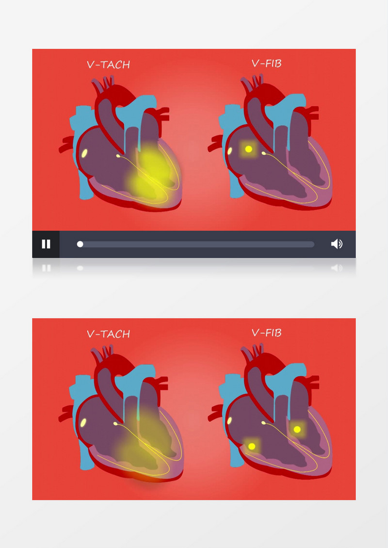 人类健康心脏循环结构动画视频素材