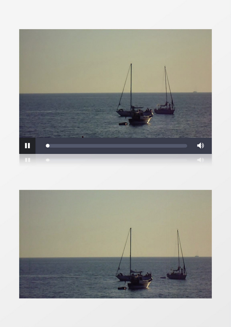 安静日落晚霞渔船出海打鱼实拍视频素材