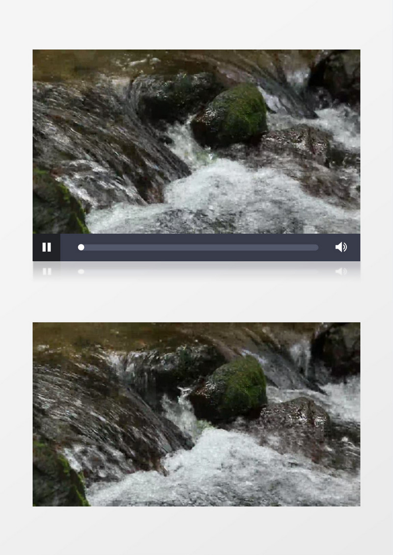 石缝见清澈的流水实拍视频素材