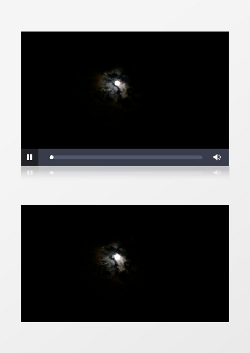 黑夜里被云填埋的月亮实拍视频素材