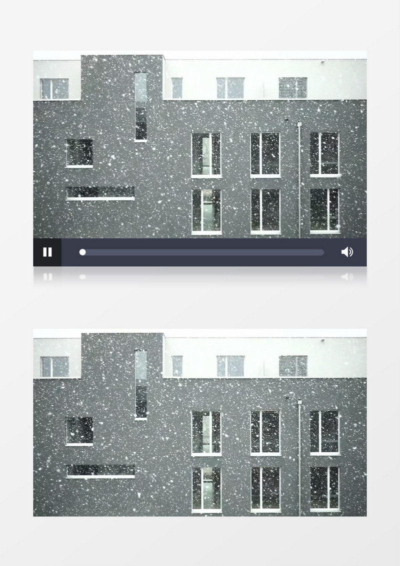 冬天飘落的雪花慢镜MP4视频素材