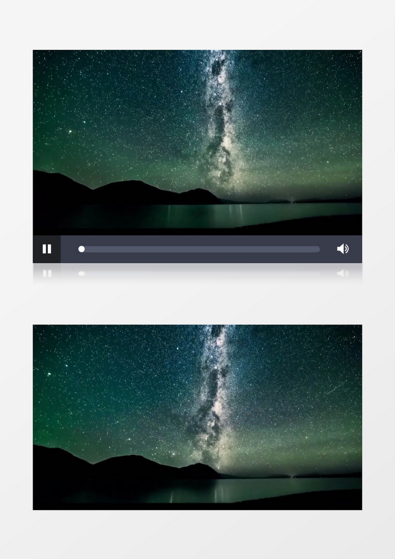 高清实拍夜晚天空宇宙星空星星闪烁河流自然景观实拍视频素材
