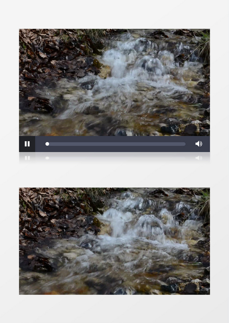 潺潺流动的小溪实拍视频素材