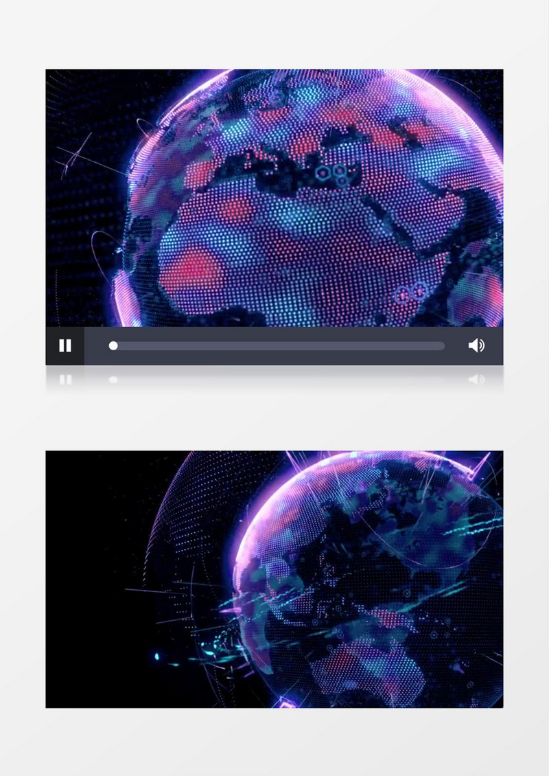 半透明求球动画模拟行星旋转视频素材