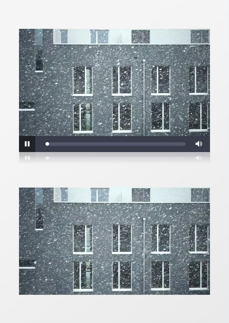 动画模拟窗外大雪纷飞视频素材
