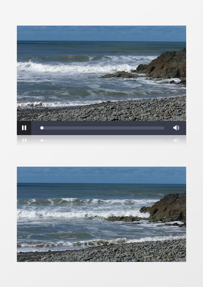 高清实拍海浪层叠不穷的拍打着海岸礁石实拍视频素材