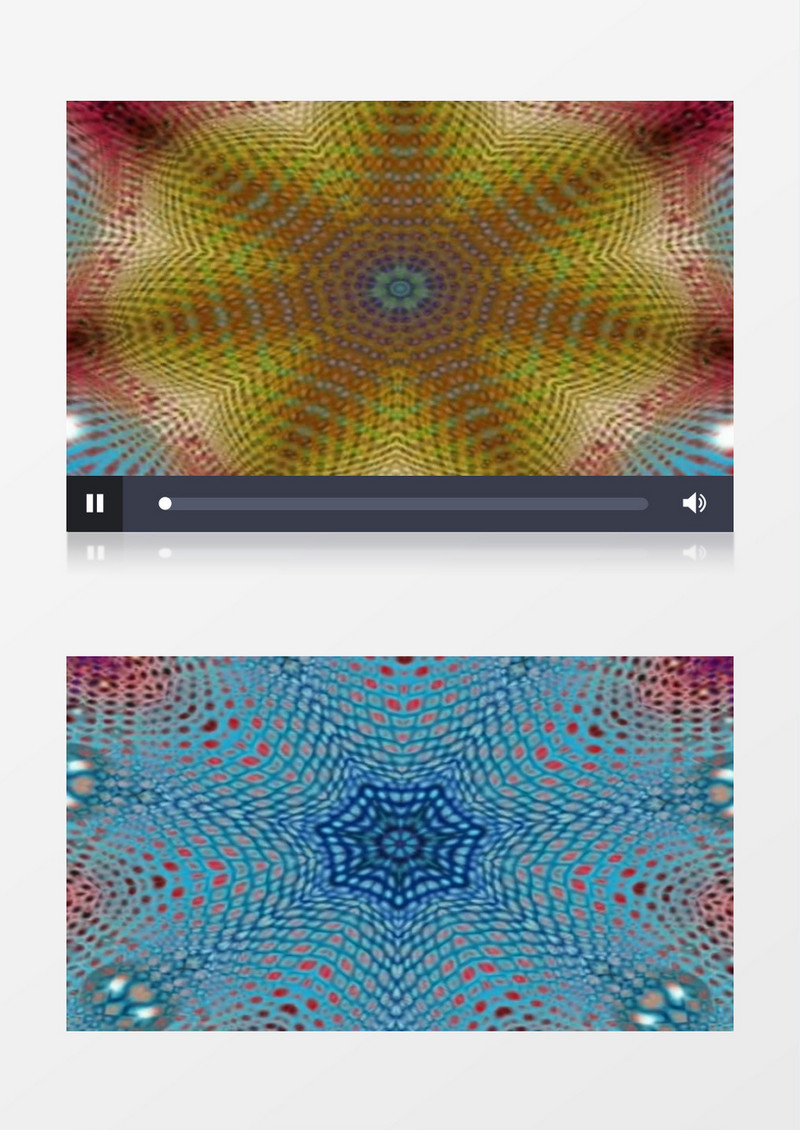 万花筒变幻出的各种对称的抽象艺术画视频素材