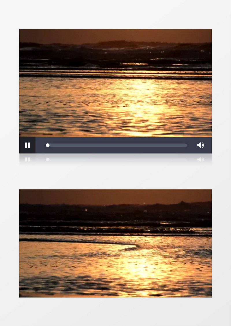 高清实拍海上升明月及波涛汹涌的海浪实拍视频素材