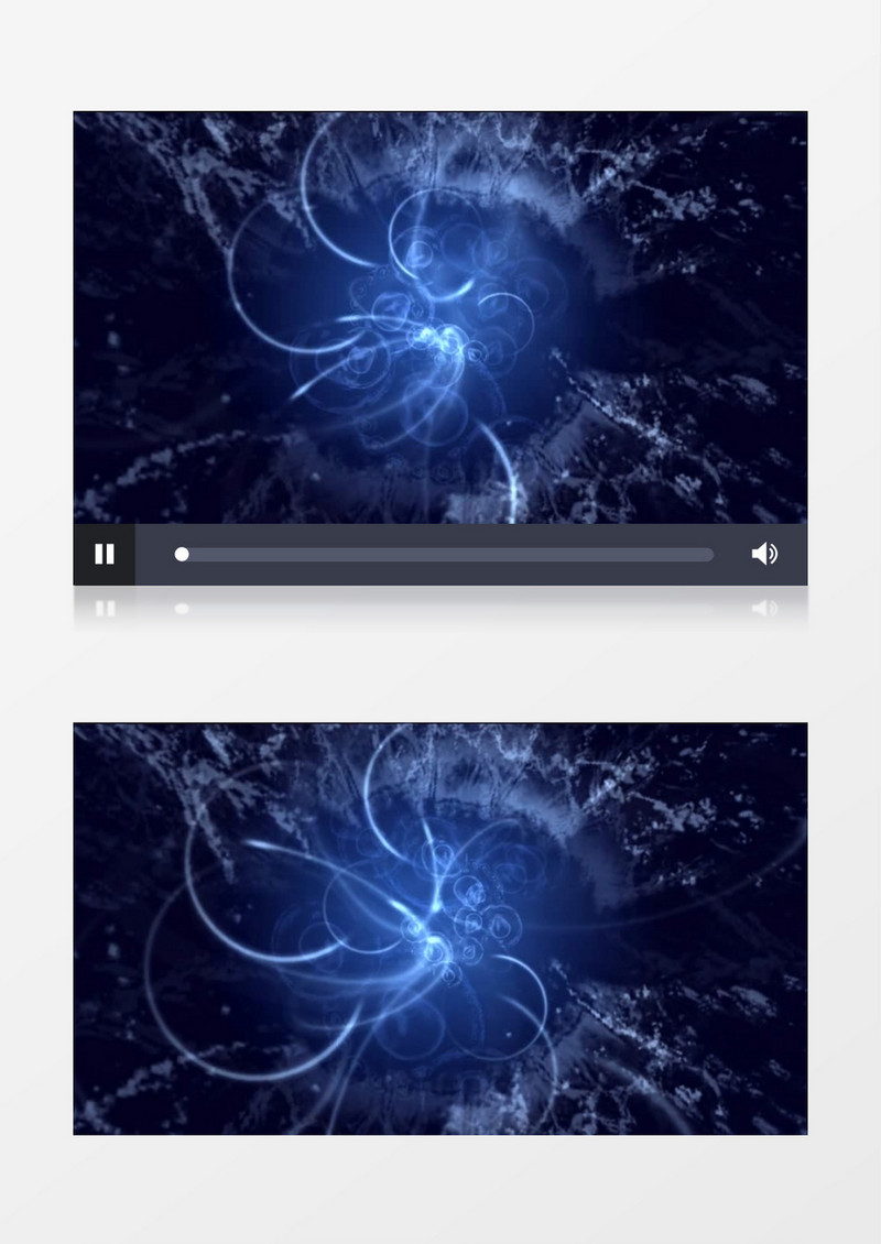 蓝色背景下抽象粒子运动轨迹视频素材