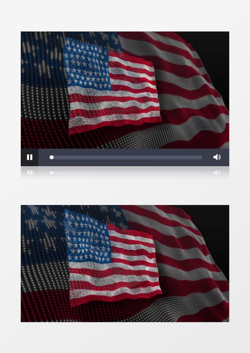 特效制作波浪状美国国旗动态图视频素材