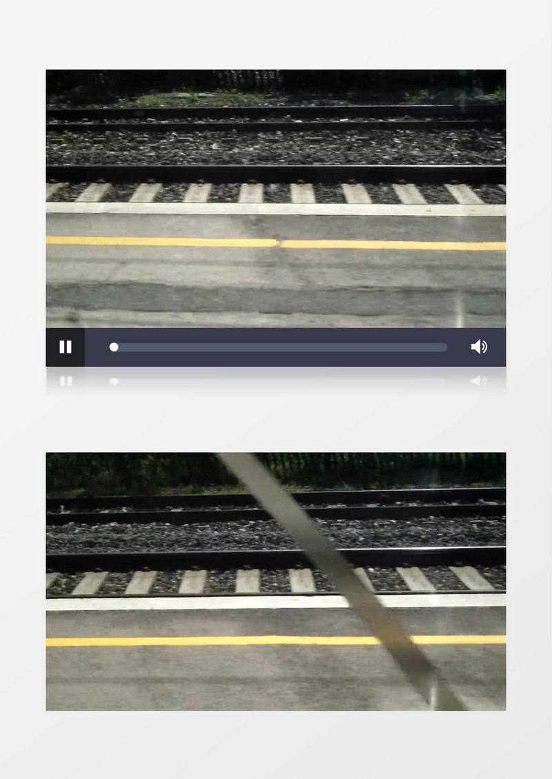 高清实拍疾驰的火车驶过周边铁轨的变化视频素材