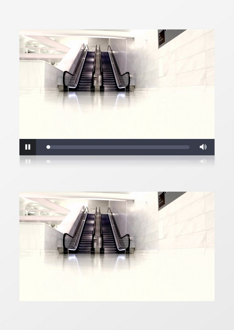 高清拍摄商场里电梯自动扶梯在运转实拍视频素材
