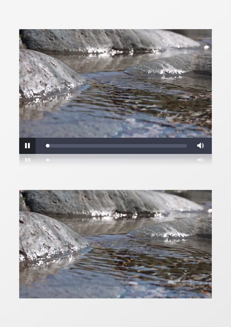 高清实拍潺潺的小河流水实拍视频素材