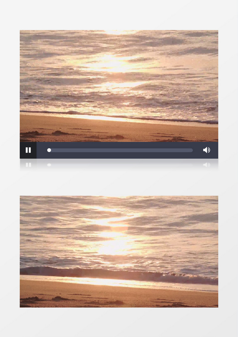 高清实拍夕阳照耀下的海浪实拍视频素材