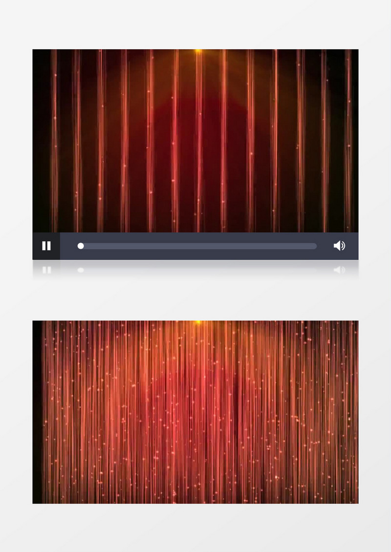 3D动画抽象红色窗帘线条圆点跳动视频素材