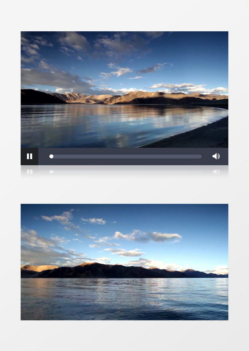 高原上的湖泊与骆驼高清视频素材