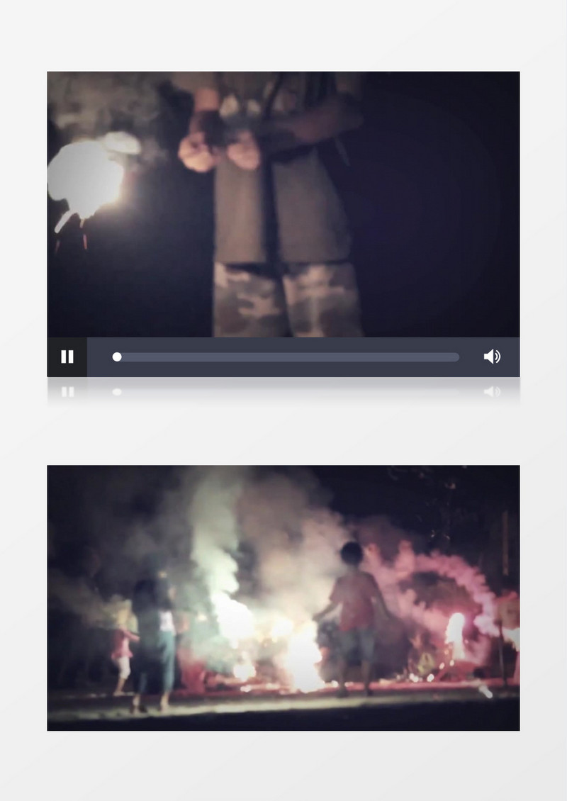 烟花庆祝新的一年实拍视频素材