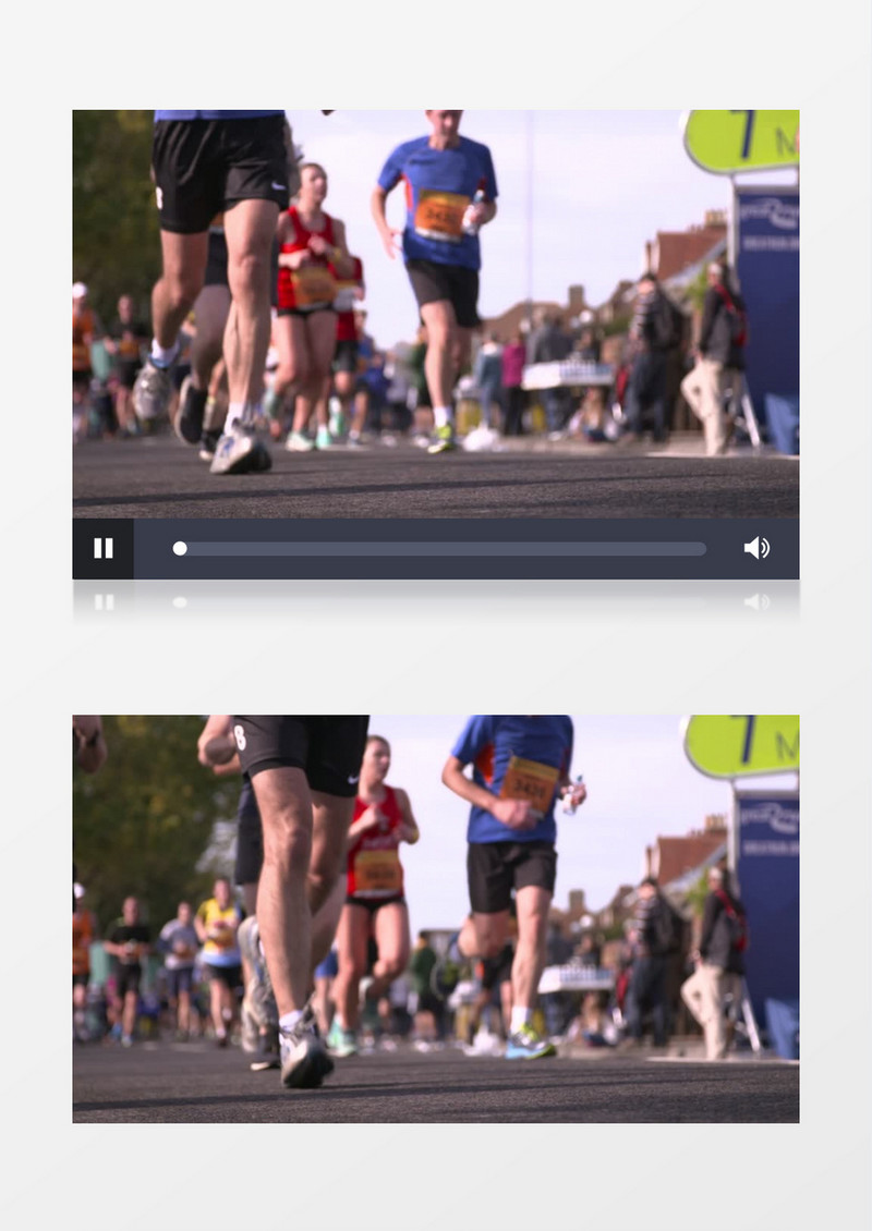高清慢动作实拍马拉松运动员们在奔向终点实拍视频素材